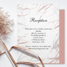 Elegant Blush Swirls Modern Wedding Reception