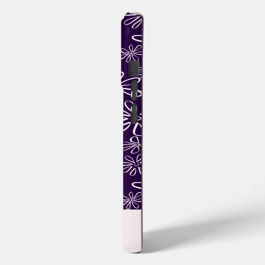 Elegant Blush & Violet Bloempatroon Case-Mate iPhone Case (Achterkant / Links)