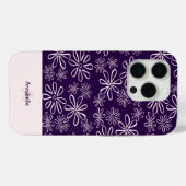 Elegant Blush & Violet Bloempatroon Case-Mate iPhone Case (Achterkant (horizontaal))