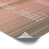 Elegant Blush Waterverf Alfabetisch Trouwteken Poster (Hoek)