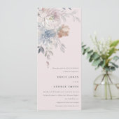 Elegant Blush Waterverf Bloemen Couples Shower Kaart (Staand voorkant)