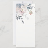 Elegant Blush Waterverf Bloemen Couples Shower Kaart (Achterkant)