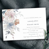 Elegant Blush Waterverf Bloemen Repetitie Diner Kaart