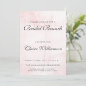 Elegant Blush Waterverf Bridal Brunch Uitnodiging (Staand voorkant)