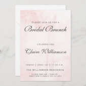 Elegant Blush Waterverf Bridal Brunch Uitnodiging (Voorkant / Achterkant)