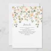Elegant Blush Waterverf floral bruiloft Kaart (Achterkant)
