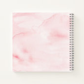 Elegant Blush Waterverf Floral Vrijgezellenfeest G Notitieboek (Achterkant)