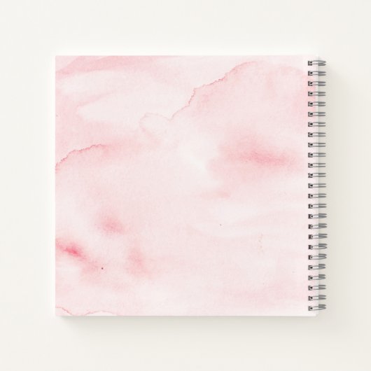 Elegant Blush Waterverf Floral Vrijgezellenfeest G Notitieboek (Achterkant)