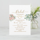 Elegant Blush Waterverf Floral Vrijgezellenfeest Kaart (Staand voorkant)