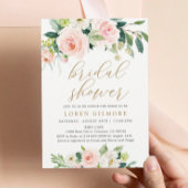 Elegant Blush Waterverf Floral Vrijgezellenfeest Kaart