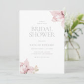 Elegant Blush Waterverf Floral Vrijgezellenfeest Kaart (Staand voorkant)