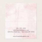 Elegant Blush Waterverf Folded Visitekaartje (Binnenkant ongevouwen)
