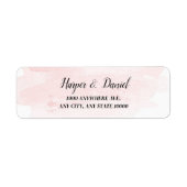 Elegant Blush Waterverf Retour Adres Label (Voorkant)