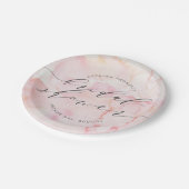 Elegant Blush Waterverf Vrijgezellenfeest Papieren Bordje (Gekanteld)