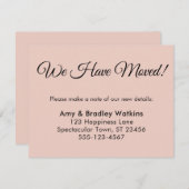 Elegant, Blush We hebben Verandering van adres ver Informatiekaartje (Voorkant / Achterkant)