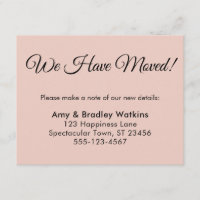 Elegant, Blush We hebben Verandering van adres ver