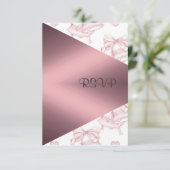 ELEGANT BLUSH WEDDING BELLS RSVP KAARTJE (Staand voorkant)