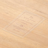 Elegant Blush Wedding Invitation Acryl Uitnodigingen (Laagn)