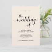 Elegant Blush Wedding Invitation Kaart (Staand voorkant)