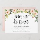 Elegant Blush Wedding Rehearsal Dinner Invites Kaart (Voorkant / Achterkant)
