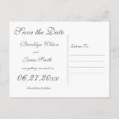 Elegant Blush Wedding Save the Dates Briefkaarten (Achterkant)