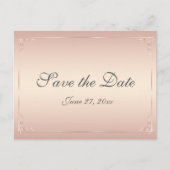 Elegant Blush Wedding Save the Dates Briefkaarten (Voorkant)
