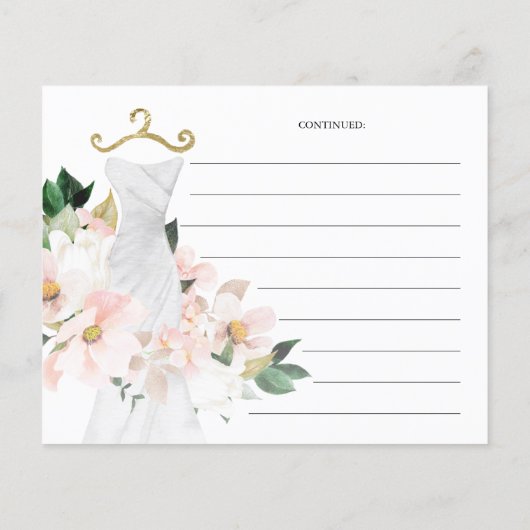 Elegant Blush Wedding Vrijgezellenfeest Recipe Kaa (Achterkant)