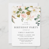 Elegant Blush White Floral het hele jaar door Kaart (Voorkant)