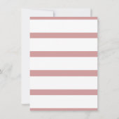Elegant Blush White Script Stripe Vrijgezellenfees Kaart (Achterkant)