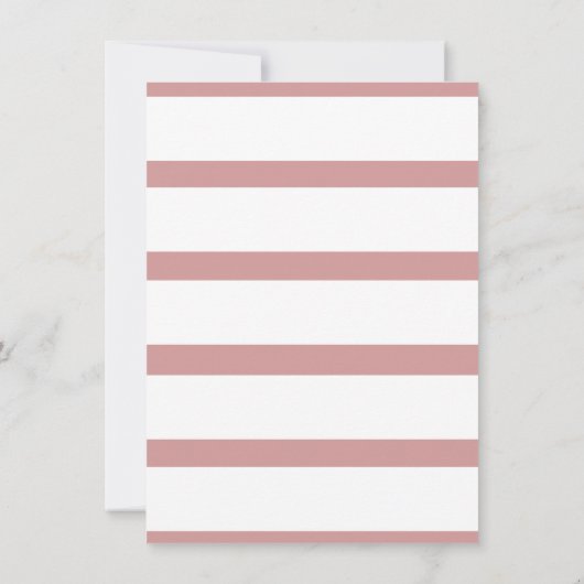 Elegant Blush White Script Stripe Vrijgezellenfees Kaart (Achterkant)