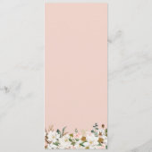 Elegant Blush Wit Magnolia Bloemen Bruiloft Menu (Achterkant)
