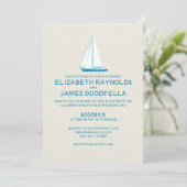 Elegant Boat Wedding Invitations Kaart (Staand voorkant)