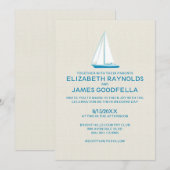 Elegant Boat Wedding Invitations Kaart (Voorkant / Achterkant)