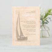Elegant Boats Wedding Invitations Kaart (Staand voorkant)