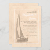Elegant Boats Wedding Invitations Kaart (Voorkant / Achterkant)