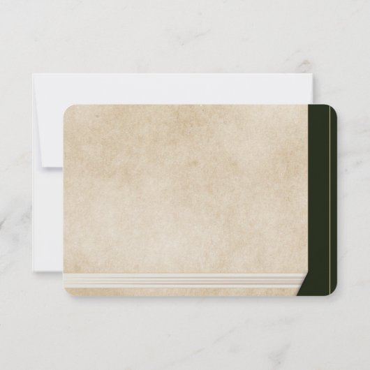 Elegant  Boek Hoesje Thema Bruiloft RSVP Kaart (Achterkant)