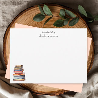 Elegant Boekenliefhebber Van Van Mijn Buro Geperso Notitiekaartje