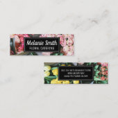 Elegant boeket bloemen | bloemist catering mini visitekaartje (Voorkant / Achterkant)