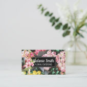 Elegant boeket bloemen | bloemistenschaar visitekaartje (Staand voorkant)