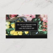 Elegant boeket bloemen | bloemistenschaar visitekaartje (Achterkant)