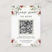 Elegant boeket | Kerstmis RSVP met QR-code Informatiekaartje (Voorkant)