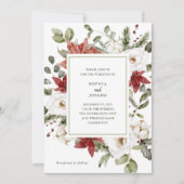 Elegant boeket | Kerstvakantie bruiloft Kaart (Voorkant)