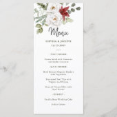 Elegant boeket | Kerstvakantie bruiloft Menu (Voorkant)