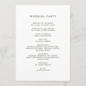 Elegant boeket | Kerstvakantie bruiloft Programmakaart (Achterkant)