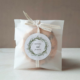 Elegant boeket | Kerstvakantie bruiloft Ronde Sticker