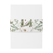 Elegant boeket | Kerstvakantie bruiloft Uitnodigingen Wikkel (Achterkant Voorbeeld)