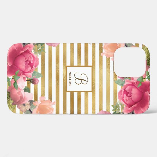 Elegant Boeket Monogram Meisje Case-Mate iPhone Case (Achterkant (horizontaal))