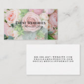Elegant boeket van roze bloemen visitekaartje (Voorkant / Achterkant)