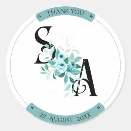 Elegant boeket Waterverf Bloemen bruiloft sticker