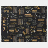 Elegant boekontwerp - Dark Academia -  boek Fleece Deken (Voorkant (Horizontaal))